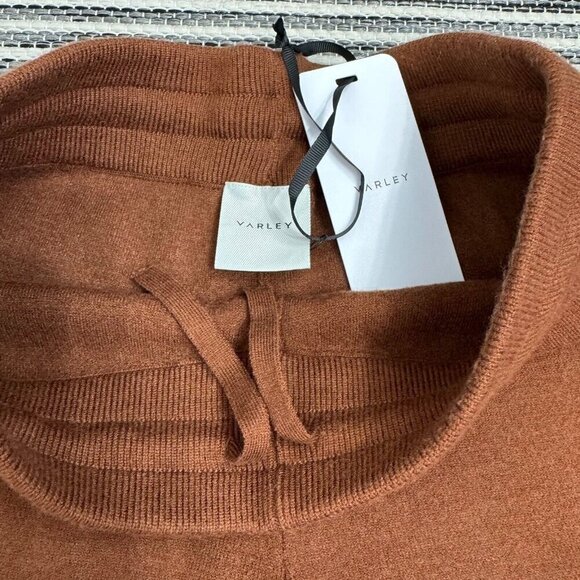 Varley True Knit Kent Lounge Pant Cuffed Hem Tosh Sweatpants Brown 27.5 Size S - Picture 8 of 16